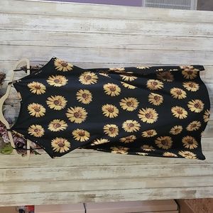 Plus Sunflower Halter Bodycon Dress